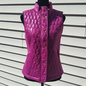 NWT Talbots orchid small petite quilted vest jacket